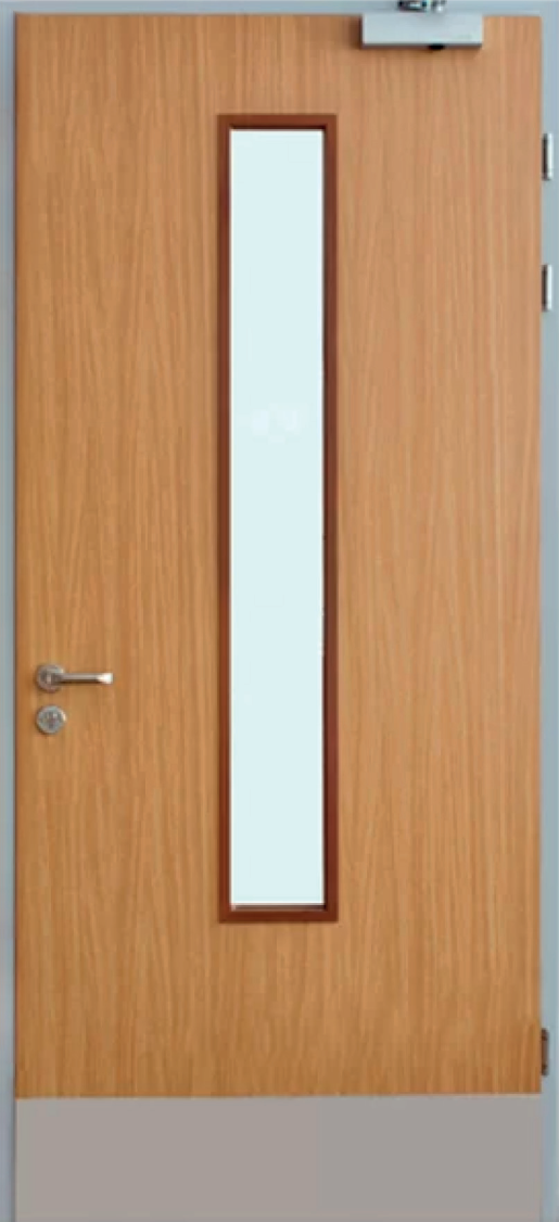 Противопожарная дверь EIS-30 остекленная, однополая